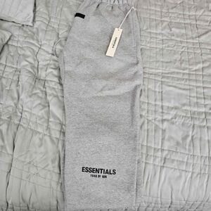 ESSENTIALS SWEATPANTS DARK OATMEAL NWT SIZE MEDIUM OR XLARGE